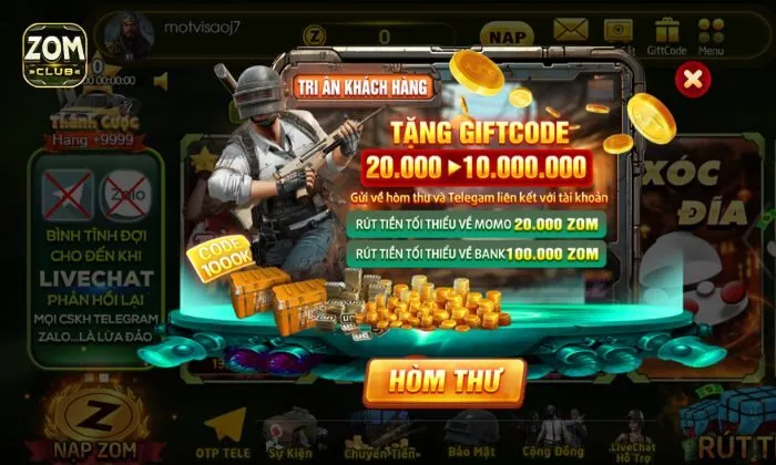 Khuyến mãi đỉnh cao chỉ có tại Zomclub