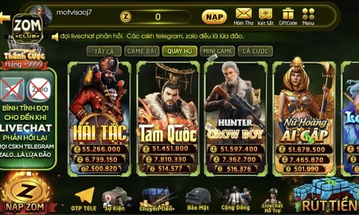 Hải tặc Zomclub Hải tặc Zomclub là game cá cược đổi thưởng được yêu thích hiện nay