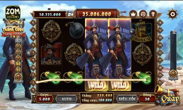 Hải tặc Zomclub Rút tiền sau khi trúng lớn nhanh chóng, đơn giản